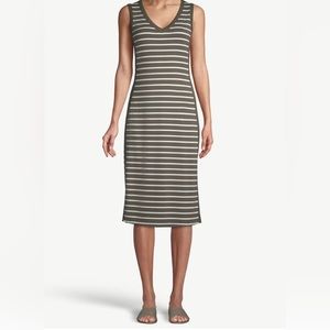 NWT Chico’s Size 0 Zenergy Sleeveless Midi Rib Trim Dress
